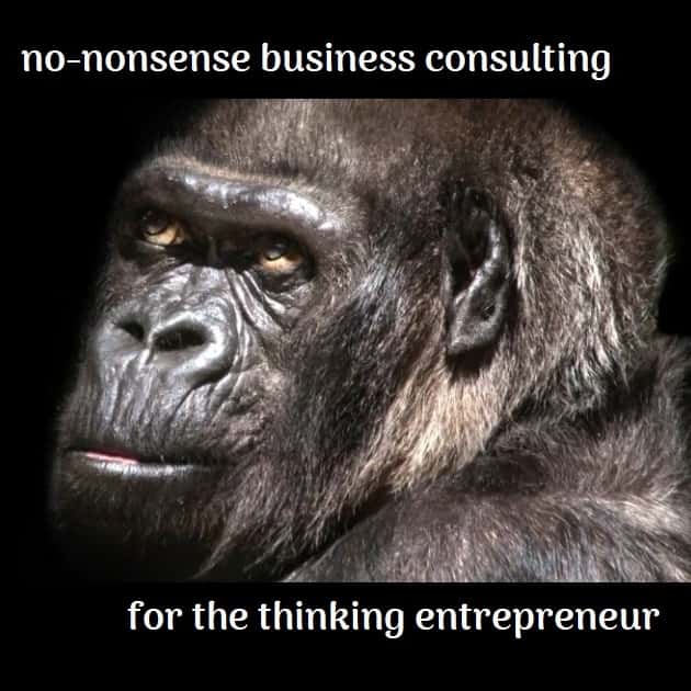 thinking intelligent gorilla. for the thinking entrepreneur